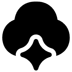 Ai Cloud Spark Icon from Plump Solid Set