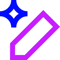 Ai Edit Spark Icon from Sharp Neon Set