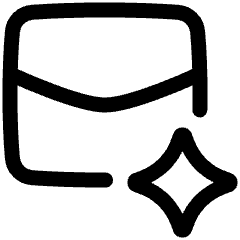 Ai Email Generator Spark Icon from Plump Line Set