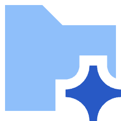 Ai Folder Spark Icon from Sharp Flat Set