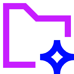 Ai Folder Spark Icon from Sharp Neon Set