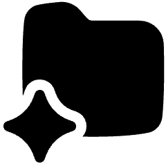 Ai Folder Spark Icon from Plump Solid Set