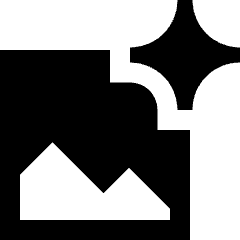 Ai Generate Landscape Image Spark Icon from Sharp Solid Set