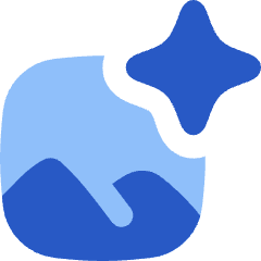 Ai Generate Landscape Image Spark Icon from Flex Flat Set