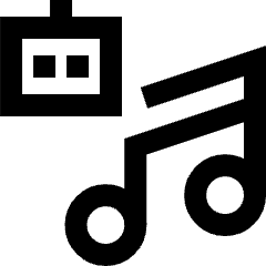 Ai Generate Music Robot Icon from Sharp Line Set