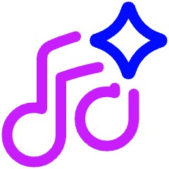 Ai Generate Music Spark Icon from Plump Neon Set