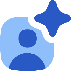 Ai Generate Portrait Image Spark Icon from Flex Flat Set
