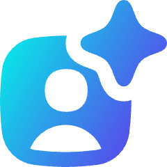 Ai Generate Portrait Image Spark Icon from Flex Gradient Set