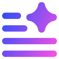 Ai Generate Text Spark Icon from Core Gradient Set
