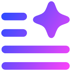 Ai Generate Text Spark Icon from Flex Gradient Set
