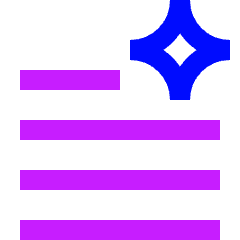 Ai Generate Text Spark Icon from Sharp Neon Set