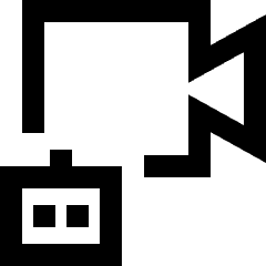 Ai Generate Video Camera Robot Icon from Sharp Line Set
