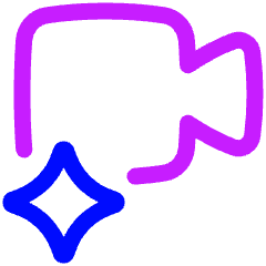 Ai Generate Video Camera Spark Icon from Plump Neon Set