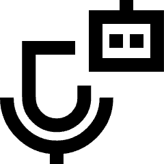 Ai Generate Voice Robot 2 Icon from Sharp Line Set