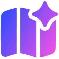 Ai Map Generating Spark Icon from Plump Gradient Set