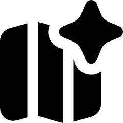 Ai Map Generating Spark Icon from Core Solid Set