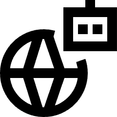 Ai Network Robot Icon from Sharp Line Set