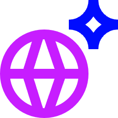 Ai Network Spark Icon from Sharp Neon Set