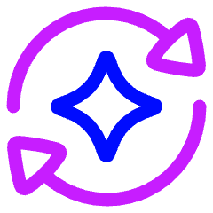 Ai Redo Spark Icon from Plump Neon Set