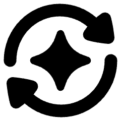 Ai Redo Spark Icon from Plump Solid Set