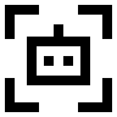 Ai Scanner Robot Icon from Sharp Line Set