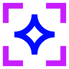 Ai Scanner Spark Icon from Sharp Neon Set