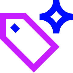 Ai Tagging Spark Icon from Sharp Neon Set