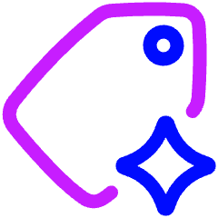 Ai Tagging Spark Icon from Plump Neon Set