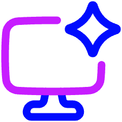 Computer Ai Spark Icon from Plump Neon Set