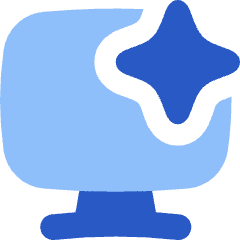 Computer Ai Spark Icon from Flex Flat Set