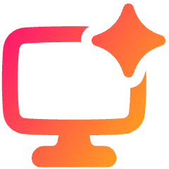 Computer Ai Spark Icon from Plump Gradient Set