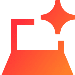 Laptop Ai Spark Icon from Sharp Gradient Set