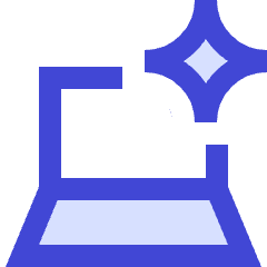 Laptop Ai Spark Icon from Sharp Duo Set