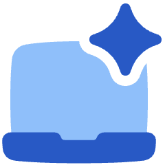 Laptop Ai Spark Icon from Plump Flat Set