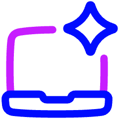 Laptop Ai Spark Icon from Plump Neon Set