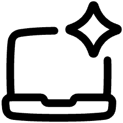 Laptop Ai Spark Icon from Plump Line Set