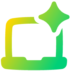 Laptop Ai Spark Icon from Plump Gradient Set