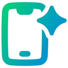 Mobile Ai Spark Icon from Plump Gradient Set