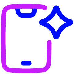 Mobile Ai Spark Icon from Plump Neon Set