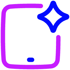Tablet Ai Spark Icon from Plump Neon Set