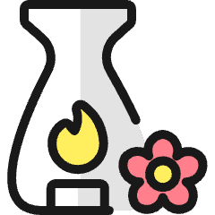 Spa Candle Flower Icon from Ultimate Colors Set