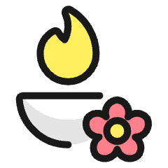 Spa Flame Icon from Ultimate Colors Set