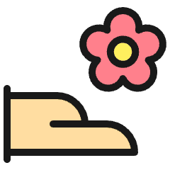 Spa Hand Flower 1 Icon from Ultimate Colors Set