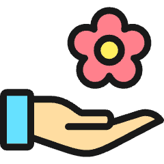 Spa Hand Flower Icon from Ultimate Colors Set