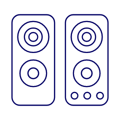 Audio Speakers 1 Illustration from UX Line Set