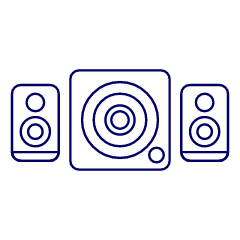 Audio Speakers 2 Illustration from UX Line Set