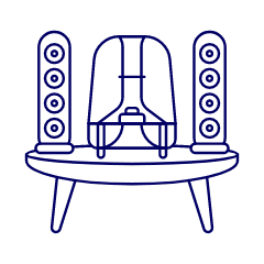 Audio Speakers Subwoofer Illustration from UX Line Set