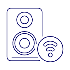 Audio Speakers Wifi Illustration from UX Line Set