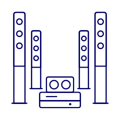 Home Theater Illustration from UX Line Set
