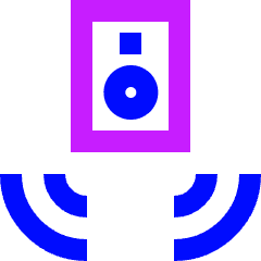 Speaker Spatial Icon from Sharp Neon Set